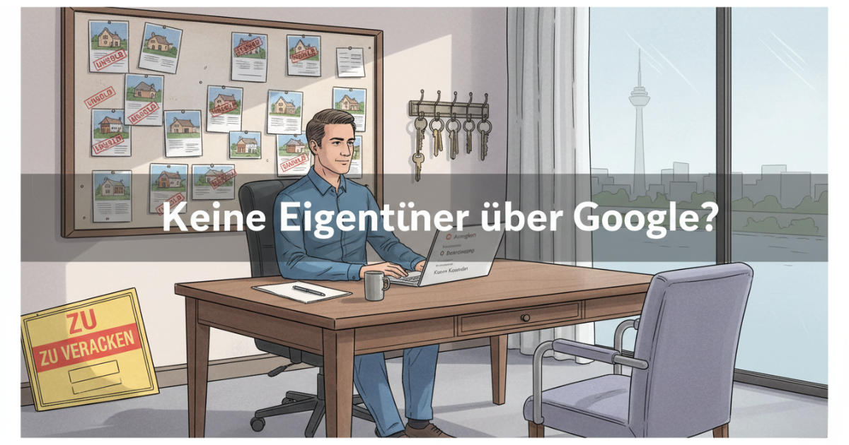 Keine Eigent&uuml;mer &uuml;ber Google als Immobilienmakler in D&uuml;sseldorf &ndash; woran es wirklich liegt