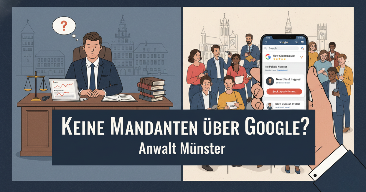 Keine Mandanten &uuml;ber Google als Anwalt in M&uuml;nster &ndash; woran es wirklich liegt