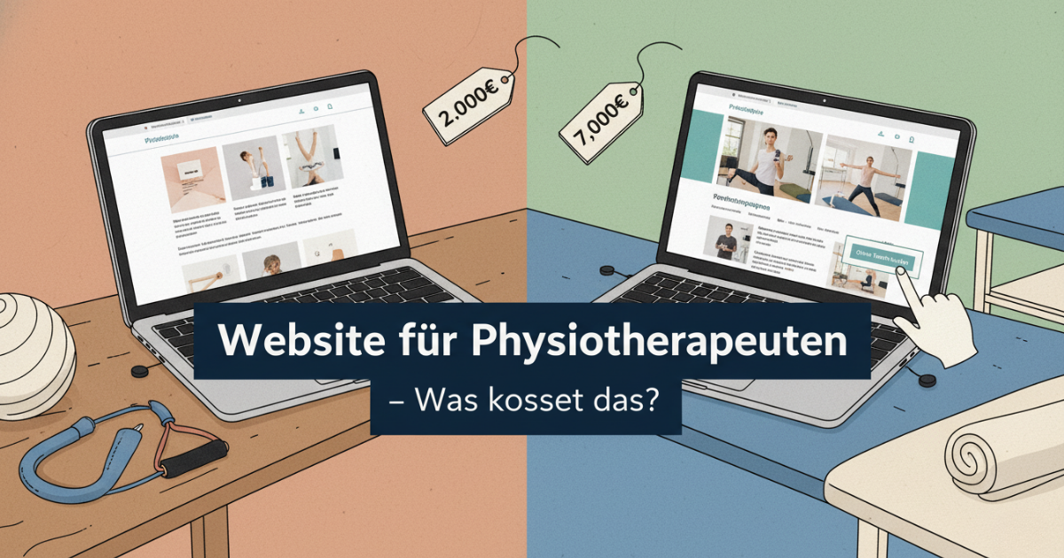 Website erstellen lassen als Physiotherapeut &ndash; Kosten und Preise im &Uuml;berblick