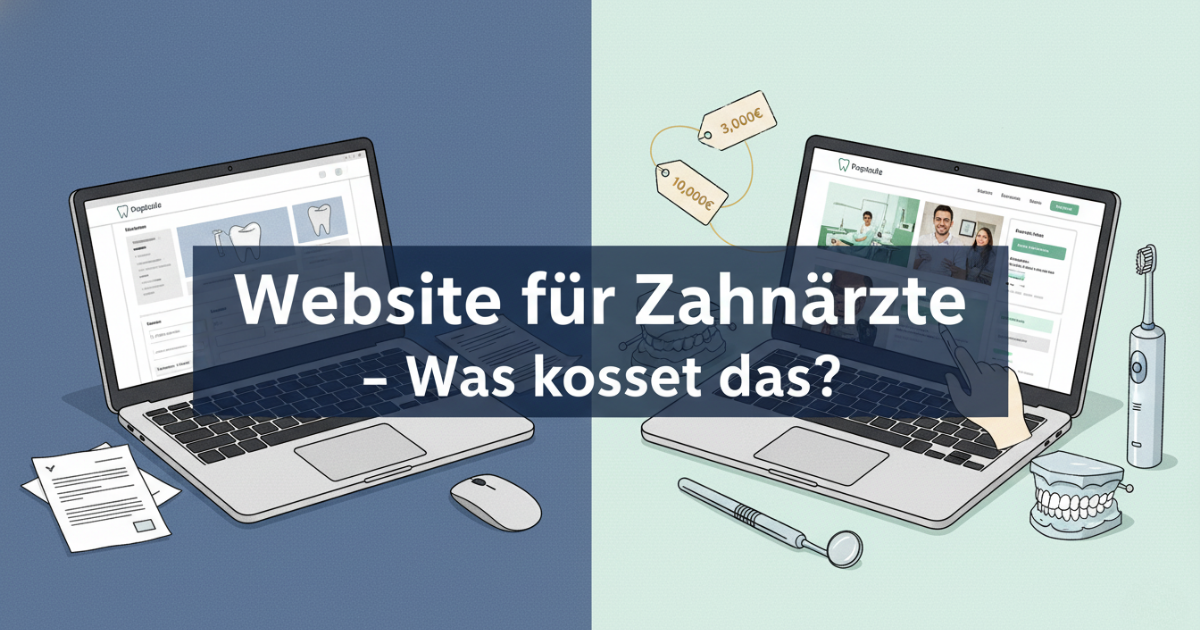 Website erstellen lassen als Zahnarzt – Kosten und Preise